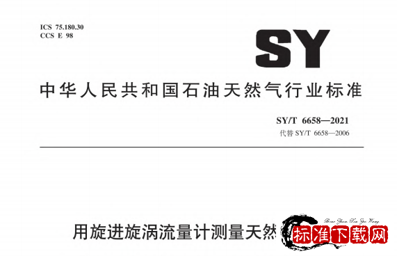 SY/T 6658-2021 用旋进旋涡流量计测量天然气流量.pdf