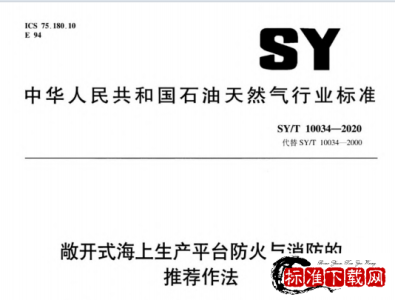 SY/T 10034-2020 敞开式海上生产平台防火与消防的推荐作法.pdf